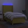 vidaXL Krevet box spring s madracem LED zeleni 90x190 cm od tkanine