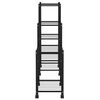 vidaXL Stalak za cvijeće s kotačima 83 x 25 x 83,5 cm crni željezni