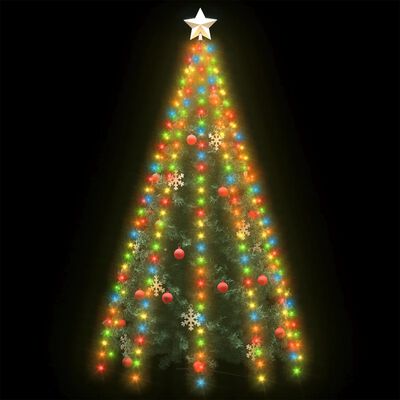vidaXL Mrežasta svjetla za božićno drvce 300 LED žarulja šarena 300 cm