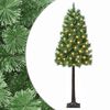 vidaXL Umjetno božićno drvce s nogom 120 cm 150 LED lampica