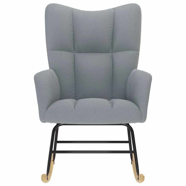 vidaXL Stolica za ljuljanje od tkanine svjetlosiva