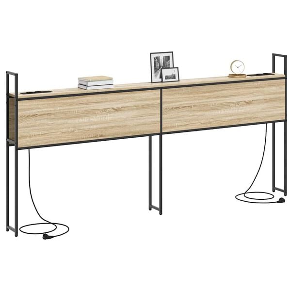 vidaXL Uzgled za skladi&scaron;tenje s postajom za punjenje sonoma hrast