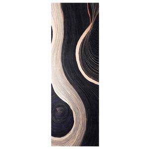vidaXL Kuhinjski Tepih Crna 180 x 60 cm Bar&scaron;un