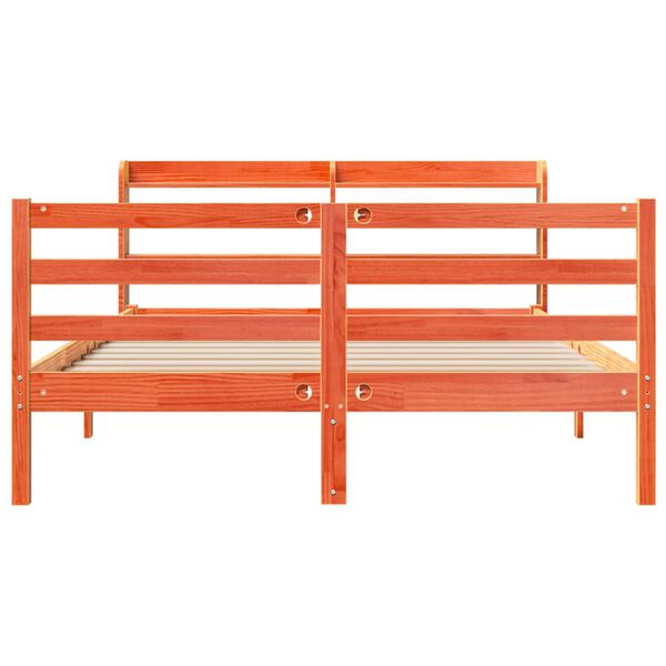 vidaXL Okvir kreveta bez madraca vo&scaron;tano smeđi 135x190 cm od borovine