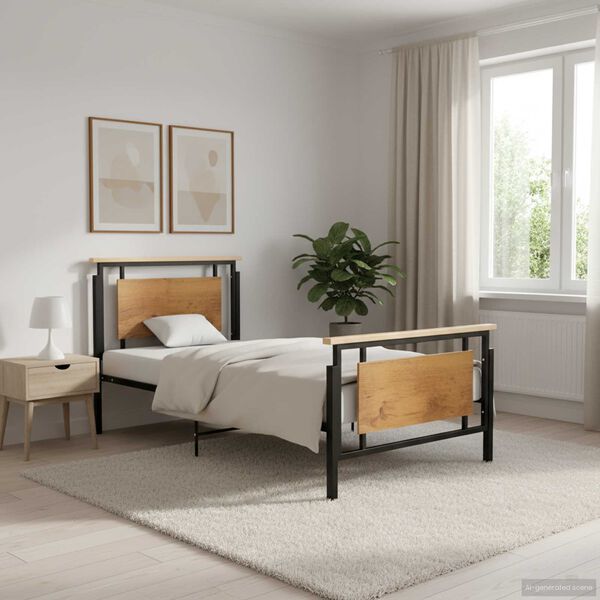 vidaXL Okvir za krevet metalni 90 x 200 cm