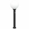 vidaXL Stupić sa senzorom 80 cm Crna IP44