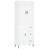 vidaXL Visoka komoda bijela 69,5x34x180 cm konstruirano drvo