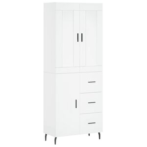 vidaXL Visoka komoda bijela 69,5x34x180 cm konstruirano drvo