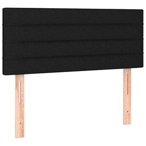 vidaXL Uzglavlje crno 80 x 5 x 78/88 cm od tkanine