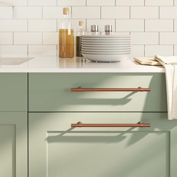 vidaXL Ručke za ormarić 5 kom brončane 224 mm od nehrđajućeg čelika