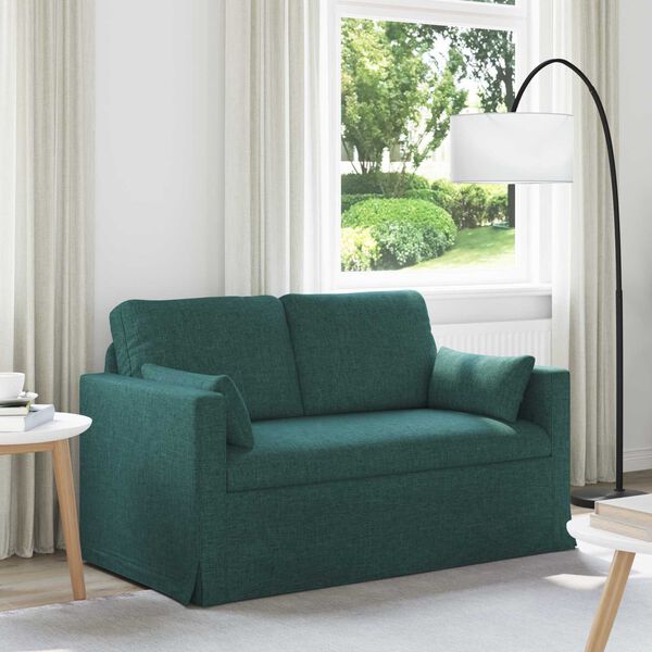 vidaXL Sofa 120cm Tamnozelena Metal