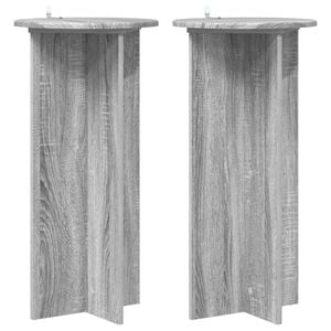 vidaXL Stalak za biljke 2 pcs Siva sonoma 40 x 40 x 80 cm