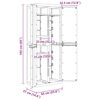 vidaXL Vanjski ormarić za pohranu sivo-crni 65 x 37 x 165 cm PP