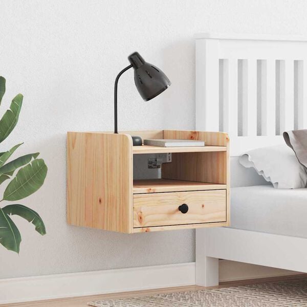 vidaXL Noćni ormarić Smeđa 38 x 36 x 29,5 cm Masivna borovina