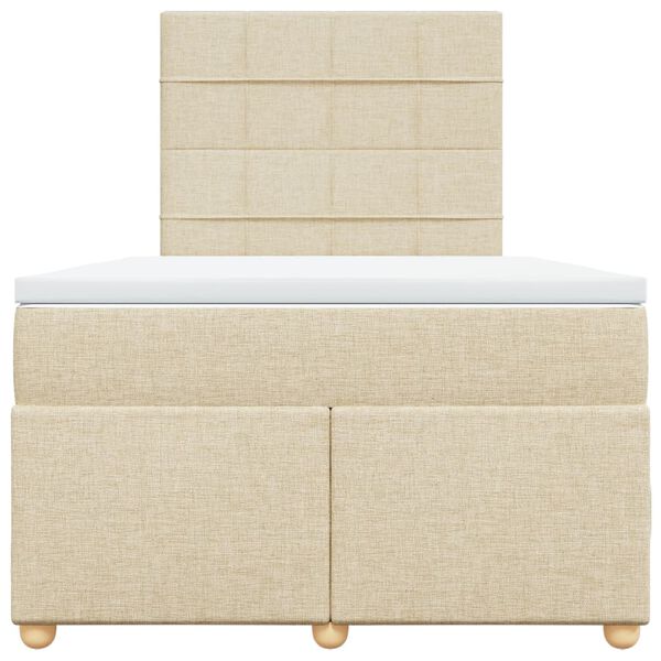 vidaXL Krevet box spring s madracem krem 120 x 190 cm od tkanine