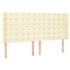 vidaXL Uzglavlje s u&scaron;ima krem 163x16x118/128 cm od umjetne kože