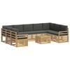 vidaXL Set vanjskih sofa 10 pcs Bijela i antracit 59 x 59 x 37 cm