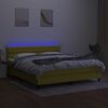 vidaXL Krevet box spring s madracem LED zeleni 180x200 cm od tkanine