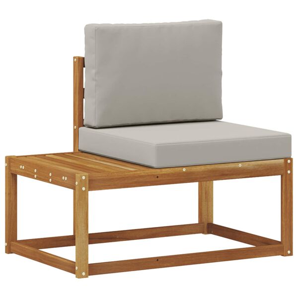 vidaXL Vanjski krajnji kauč 2 Komad Prirodna i svijetlo siva