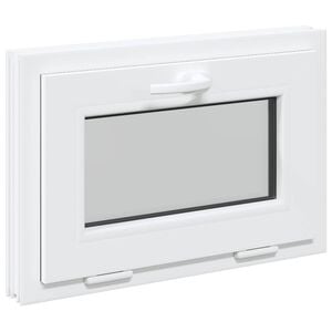vidaXL Prozor za podrum RISOR 60 x 40 cm PVC i staklo Bijela