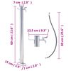 vidaXL Vrtni stup za vodu 60 cm od nehrđajućeg čelika okrugli