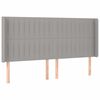 vidaXL LED uzglavlje svjetlosivo 163 x 16 x 118/128 cm od tkanine