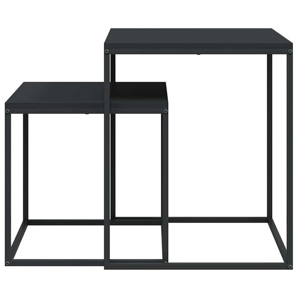 vidaXL 2-dijelni set stolića za kavu od konstruiranog drva i metala