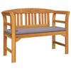 vidaXL Klupa s ružama Prirodna 114 x 46 x 82,5 cm Čvrsto drvo akacije