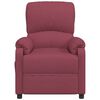 vidaXL Električni masažni naslonjač od tkanine crvena boja vina