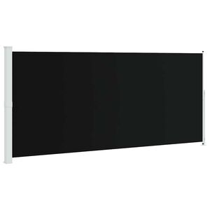 vidaXL Uvlačiva bočna tenda za terasu 220 x 500 cm crna