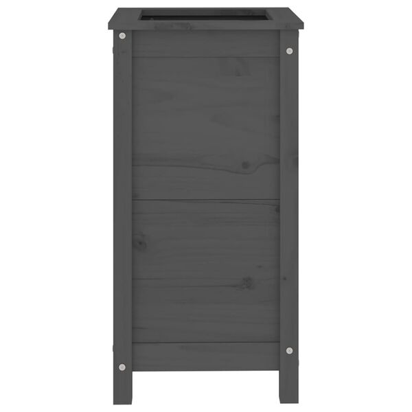 vidaXL Vrtna sadilica siva 40 x 40 x 78 cm od masivne borovine