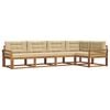 vidaXL Set vanjskih sofa s jastukom 5 pcs Prirodna i bež