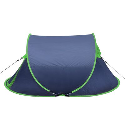 vidaXL Prigodni šator za kampiranje za 2 osobe modro-zeleni