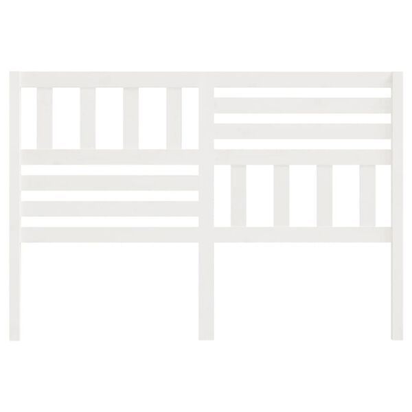 vidaXL Uzglavlje za krevet bijelo 156 x 4 x 100 cm od masivne borovine