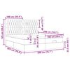 vidaXL Otomanski okvir kreveta s madracima crni 200x200cm od tkanine