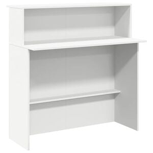vidaXL Recepcijski stol Bijeli 100x50x103,5 cm Inženirsko drvo