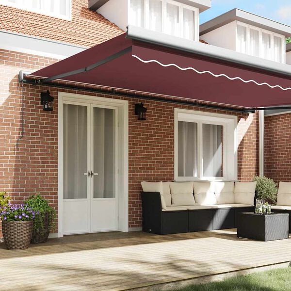 vidaXL Tenda na automatsko uvlačenje bordo 300 x 250 cm