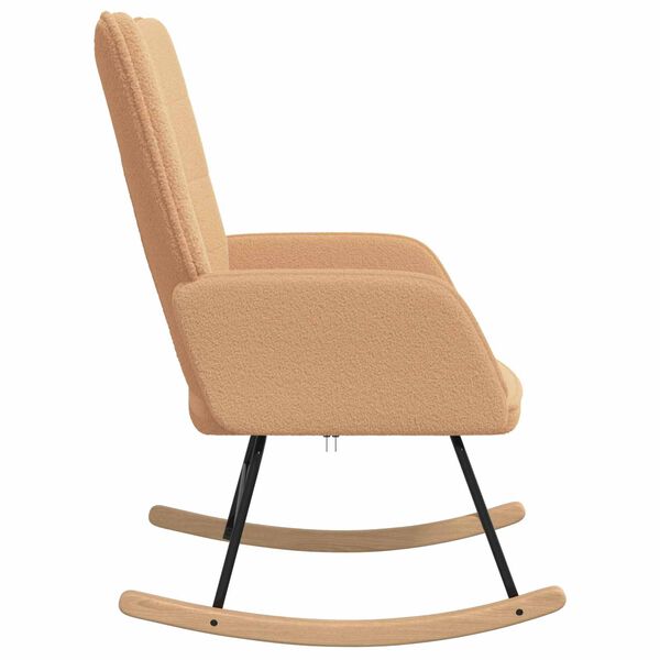 vidaXL Ljuljačka Bež Sherpa Tkanina