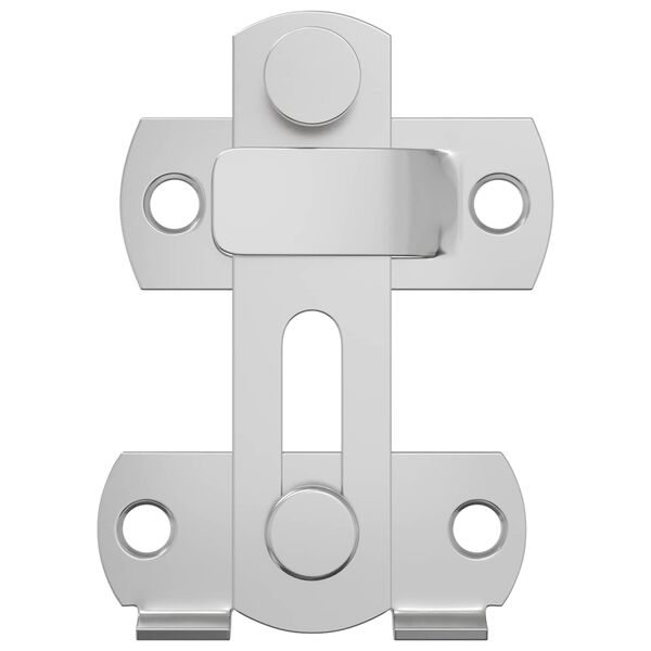 vidaXL Zaključavanje vrata 2 pcs Srebrno 70 x 8 mm Čelik