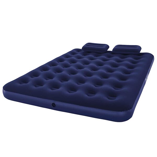 90750 Bestway Inflatable Flocked Airbed with Pillow and Air Pump 203 x 152 x 22 cm 67374