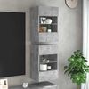 vidaXL Zidni ormarići s LED svjetlima za TV 2 kom boja betona 40x30x60,5 cm