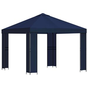 vidaXL Gazebo 3 x 3 m Plava Poliester i čelik 190 gsm