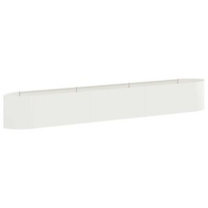 vidaXL Povi&scaron;eni vrtni krevet Bijela 300 x 40 x 40 cm Čelik