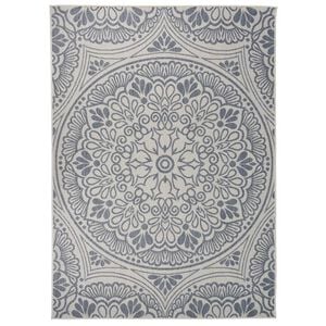 vidaXL Vanjski tepih ravnog tkanja 200 x 280 cm plavi s uzorkom