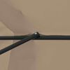 vidaXL Vrtni suncobran Taupe i Crna 395 x 395 x 245 cm