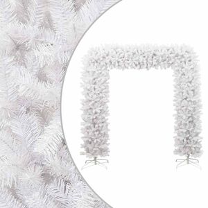 vidaXL Luk od božićnih drvca bijeli 240 cm