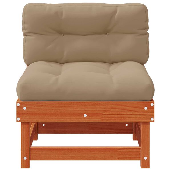 vidaXL Srednji kauč za vrt Masivna borovina Vosak Smeđa