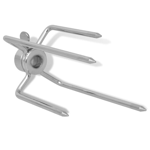 vidaXL Vilice za Ražanj za Ro&scaron;tilj 2 kom Čelik