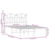 vidaXL Metalni okvir za krevet s uzglavljem bijeli 120x200 cm