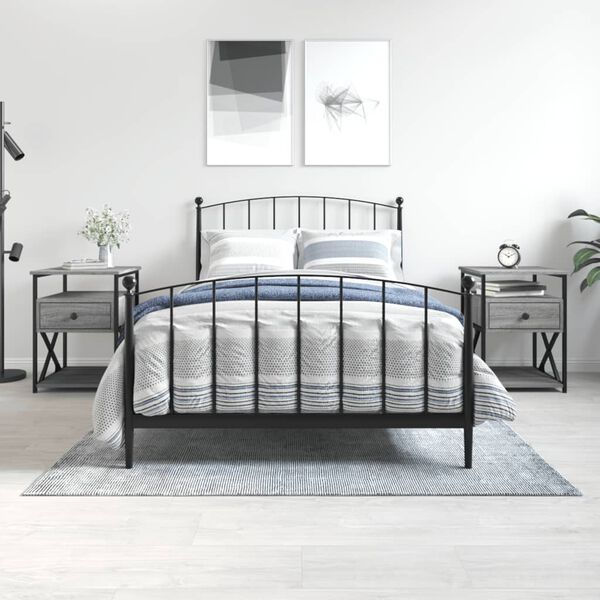 vidaXL Noćni ormarići 2 kom boja hrasta 40x42x55 cm konstruirano drvo